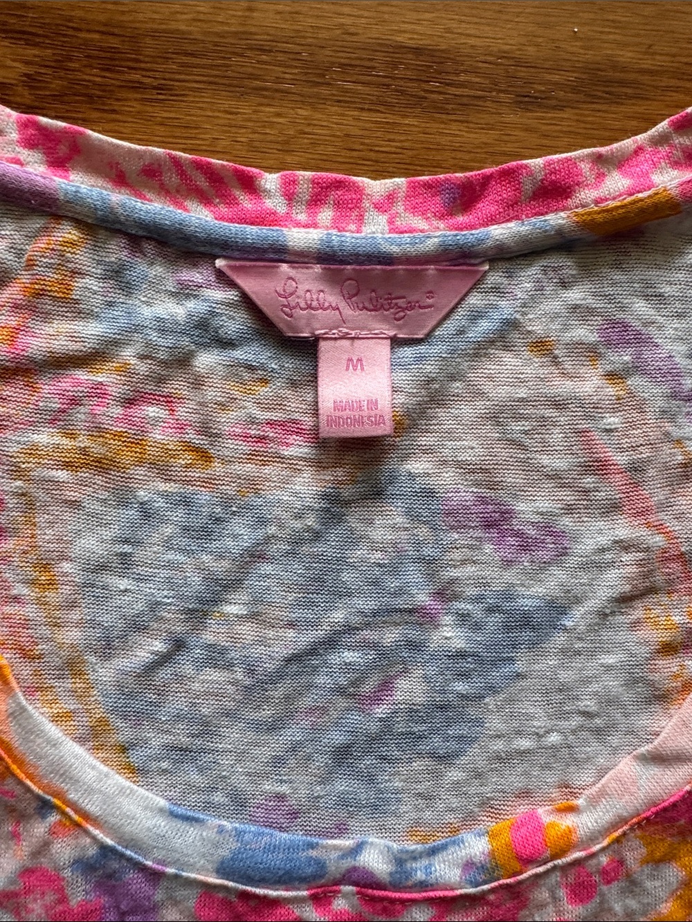 Lilly Pulitzer Pink Multi Short Sleeve Scoop Neck Tee - Picture 2 of 3